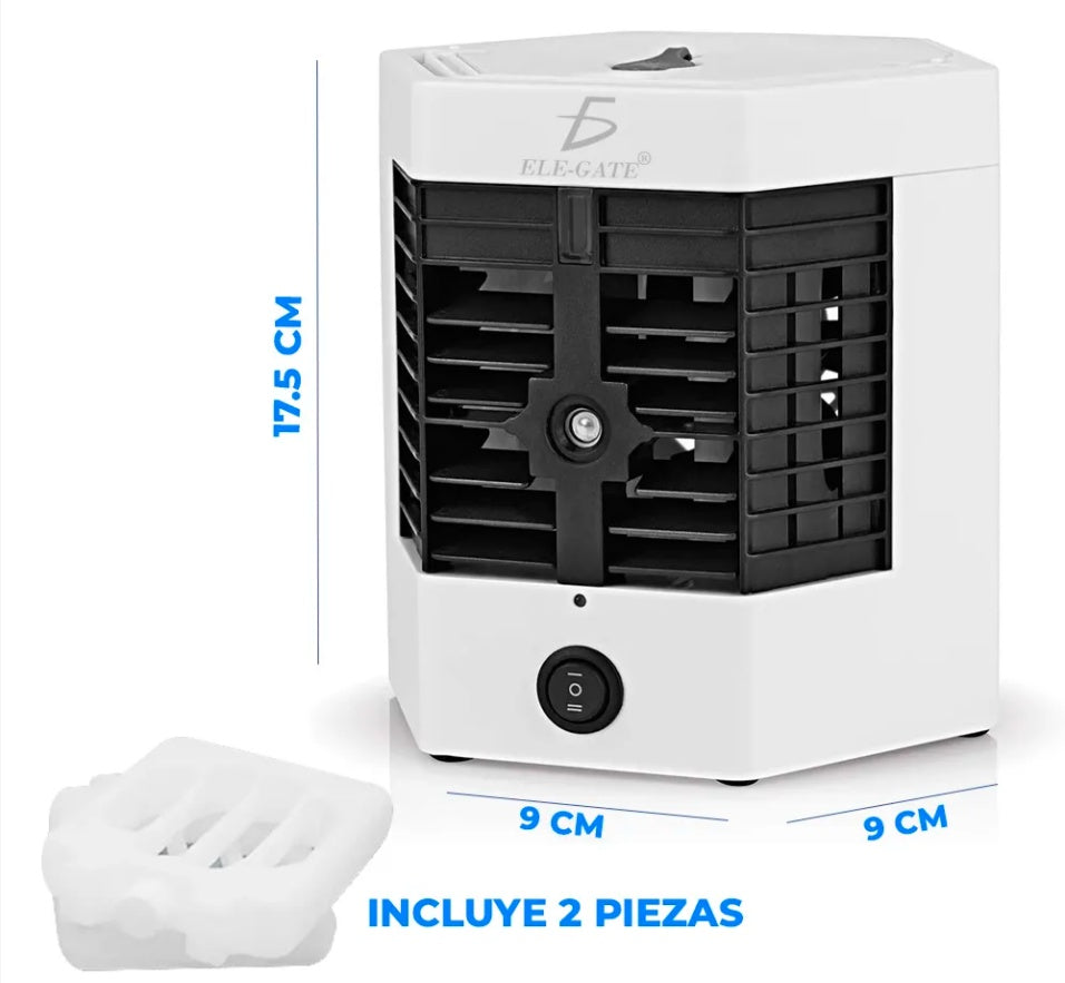 Air Humidifier Fan and Air Cooler with USB Cable - Compact and Portable Device for Cooling and Humidifying Air
