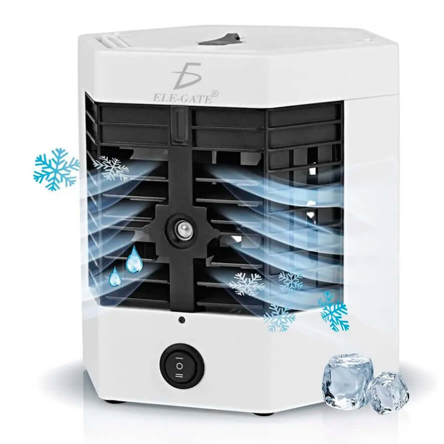 Air Humidifier Fan and Air Cooler with USB Cable - Compact and Portable Device for Cooling and Humidifying Air
