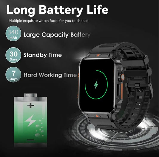 Outdoor Sports Square Waterproof Smartwatch