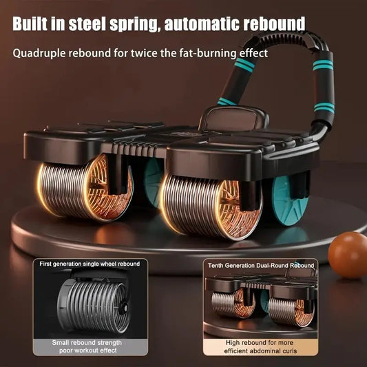 2pcs 4 Wheel Abdominal Roller With Elbow Support