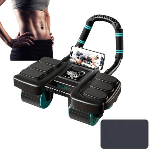 2pcs 4 Wheel Abdominal Roller With Elbow Support